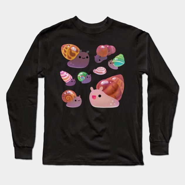 Land snail Long Sleeve T-Shirt by pikaole